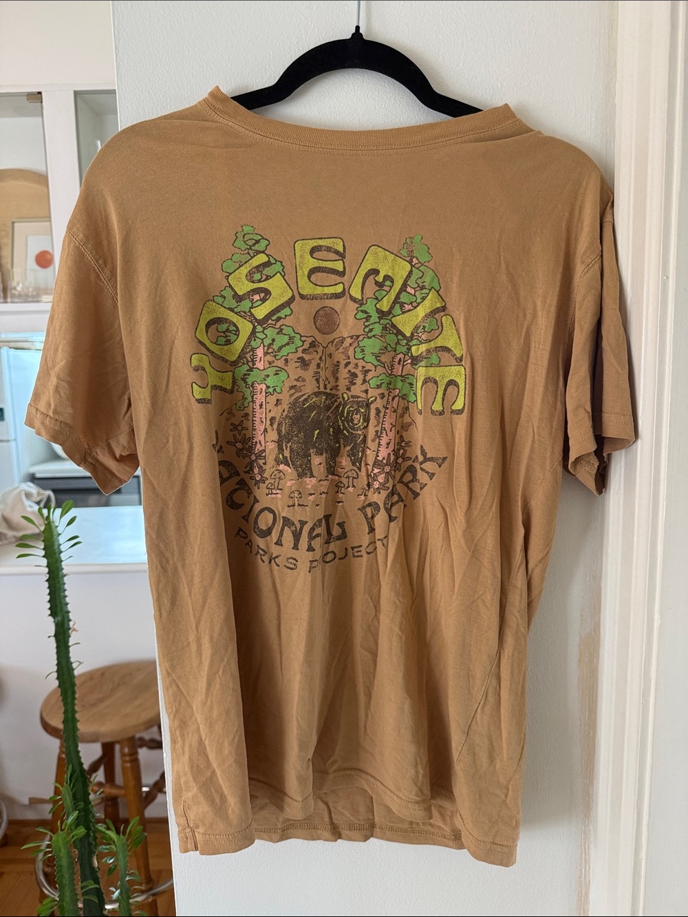 Parks Project Tan Short-Sleeve Tee with Forest Bear Graphic